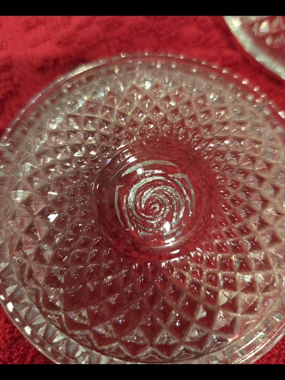 Cambridge Glass Vanity Powder Box Or Trinket Box